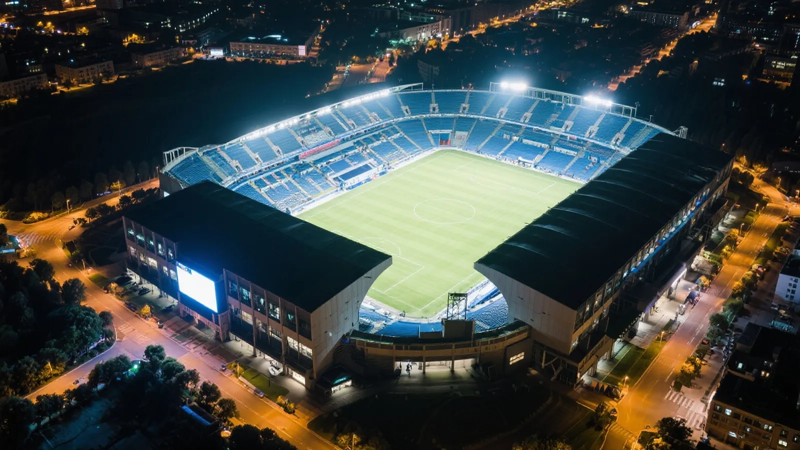 世界杯体育场夜景